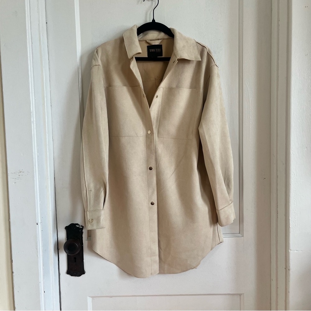 Truth by Republic Faux Suede Shirt Jacket